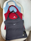 Blusa gringa Nike e adidas